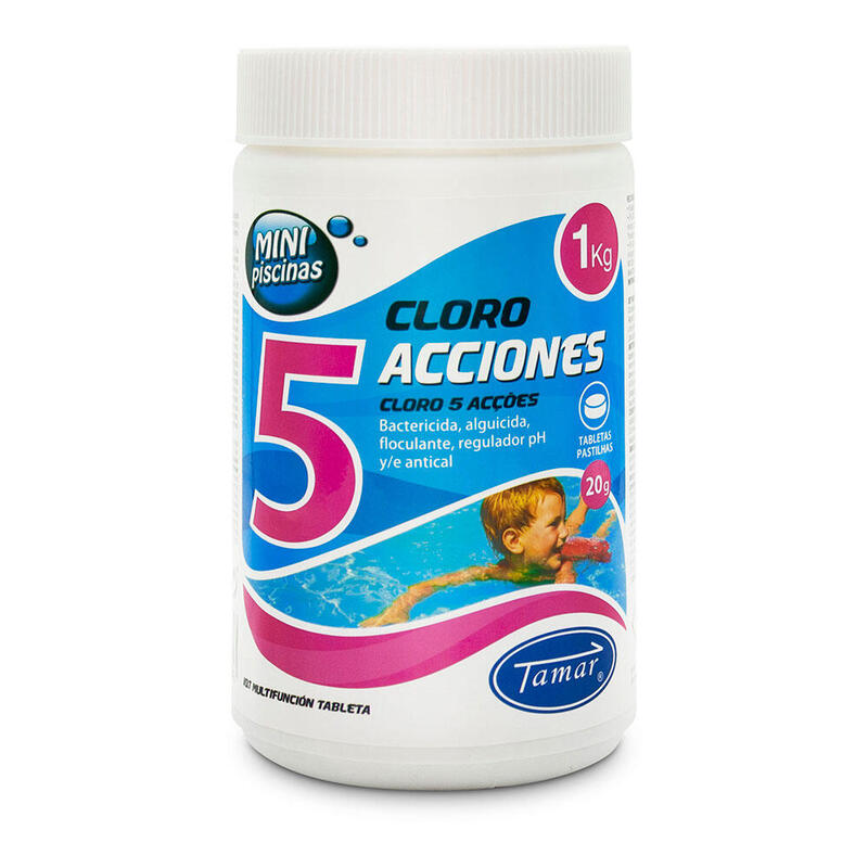 Pack De 10 Unidades - Cloro 5 Acciones Tabletas 1kg Tamar