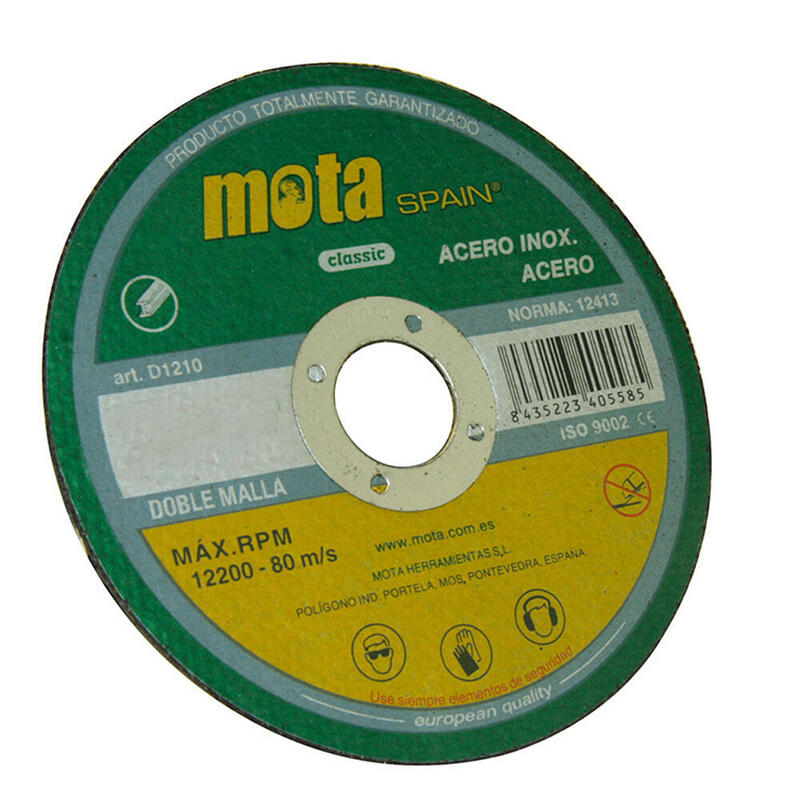 Pack De 10 Unidades - Disco De Corte Acero Inox Ø115x1.6x22.23mm D1116 Mota