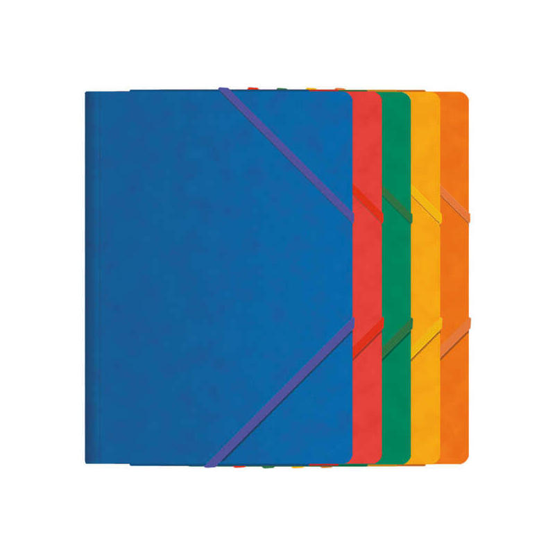 Pack De 10 Unidades Dohe Carpeta De Gomas Con Tres Solapas - Tamaño Folio - Fabricada En Cartulina De Primera Calidad -