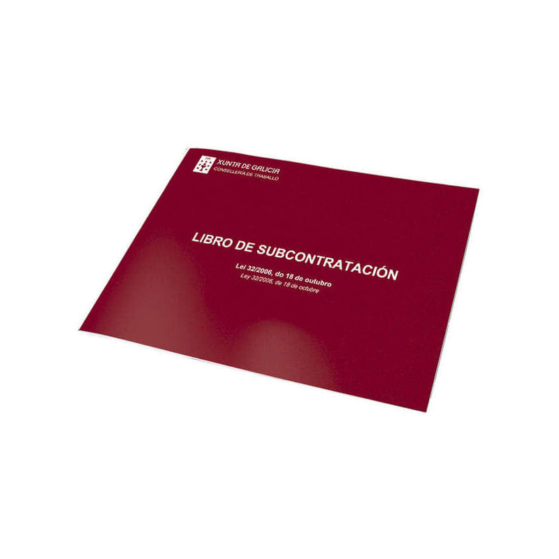 Pack De 10 Unidades Dohe Libros De Subcontratacion Din A4 Apaisado - 10 Hojas Numeradas - Hojas Autocopiativas