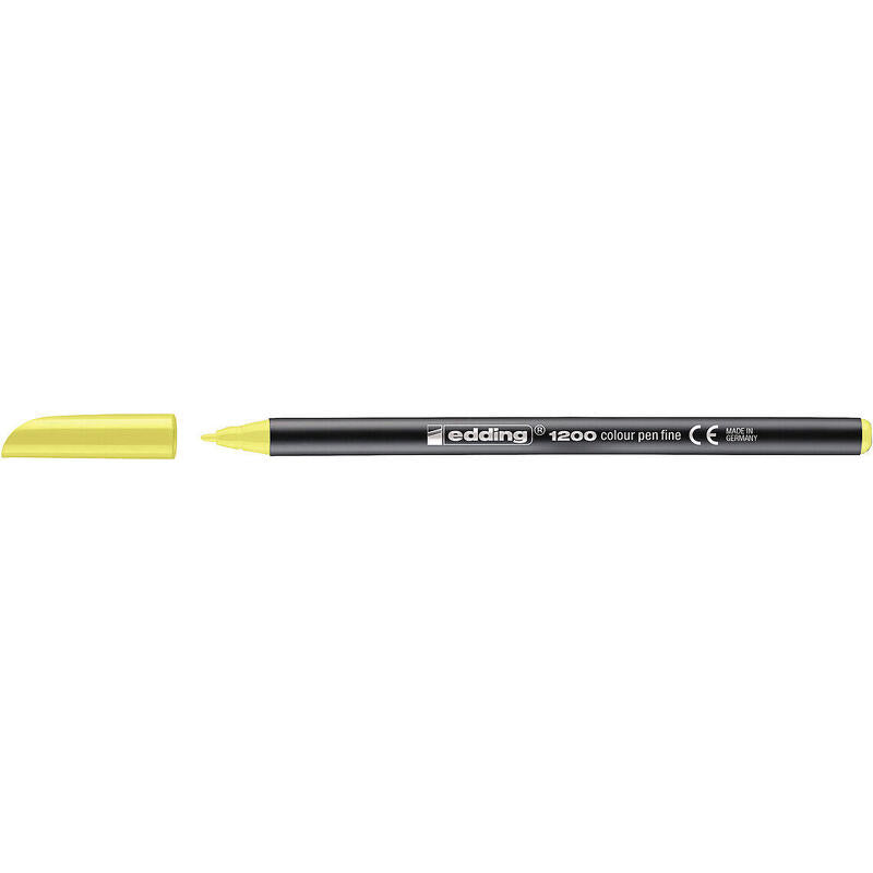 Pack De 10 Unidades Edding 1200 Rotulador - Punta Redonda - Trazo 1mm - Tinta Con Base De Agua - Color Amarillo Neon
