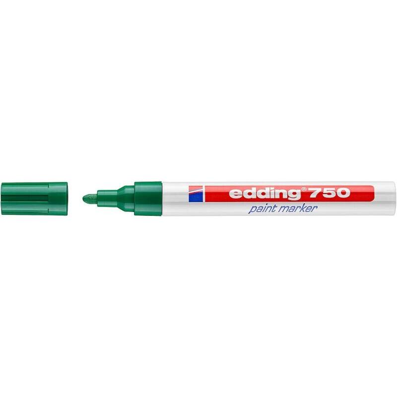 Pack De 10 Unidades Edding 750 Rotulador Permanente - Punta Redonda - Trazo Entre 2 Y 4 Mm. - Tinta Opaca - Secado