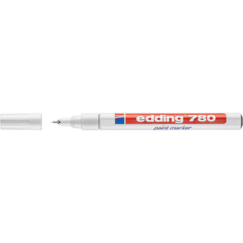 Pack De 10 Unidades Edding 780 Rotulador Permanente De Tinta Opaca - Punta Redonda - Trazo 0.8mm - Puntas De Recambio