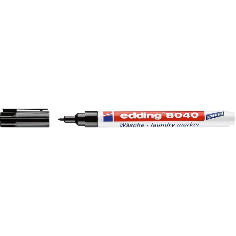 Pack De 10 Unidades Edding 8040 Rotulador Permanente Para Tejido - Punta Redonda - Trazo 1mm - Capuchon Con Clip -