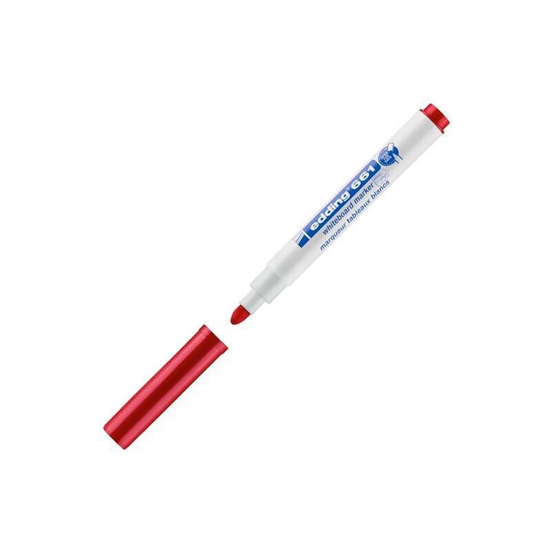 Pack De 10 Unidades Edding Marcador De Pizarra Blanca 661 Rojo