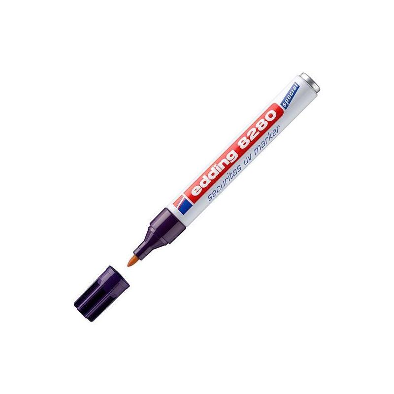 Pack De 10 Unidades Edding Marcador De Seguridad Ultravioleta Permanente Punta Redonda