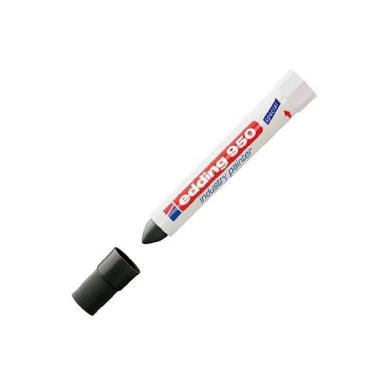 Pack De 10 Unidades Edding Marcador Industrial 950 Punta Redonda Negro