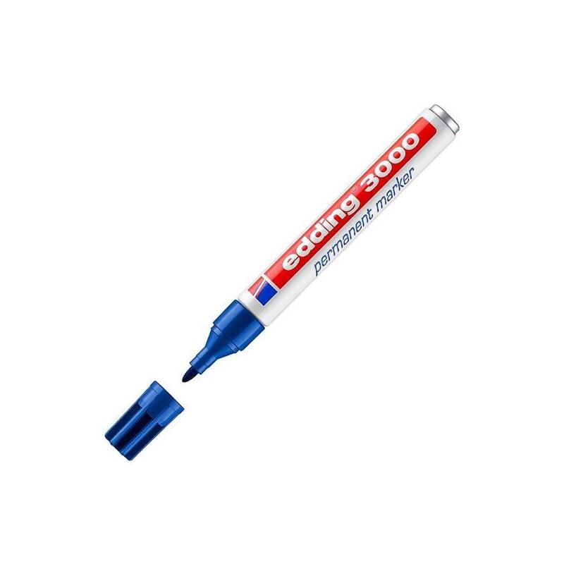 Pack De 10 Unidades Edding Marcador Permanente 3000 Azul