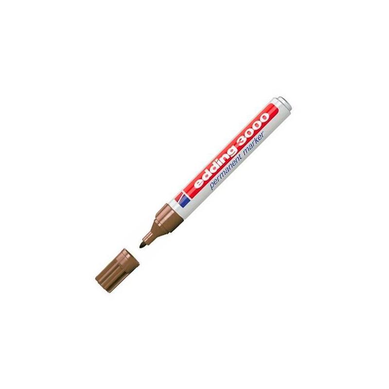 Pack De 10 Unidades Edding Marcador Permanente 3000 Marrón