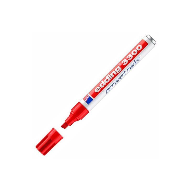 Pack De 10 Unidades Edding Marcador Permanente 3300 Rojo