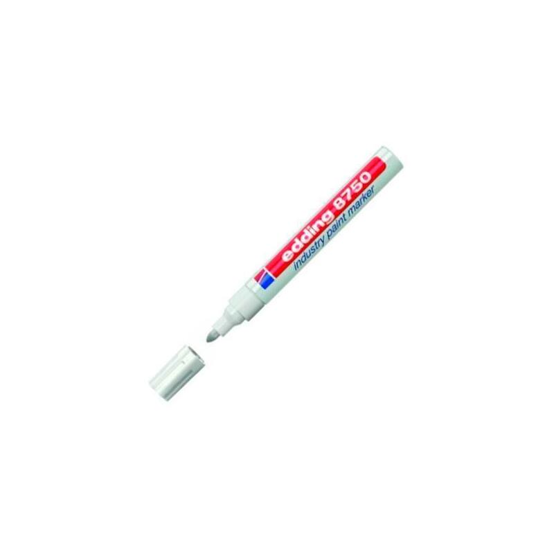 Pack De 10 Unidades Edding Marcador Permanente De Tinta Opaca Industrial 8750 Blanco