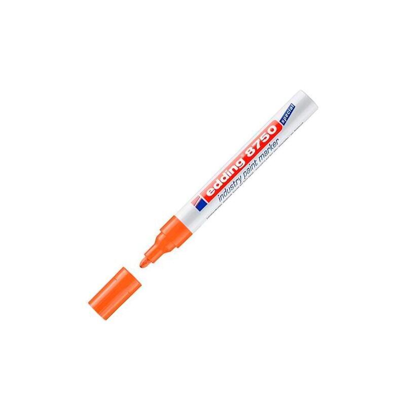 Pack De 10 Unidades Edding Marcador Permanente De Tinta Opaca Industrial 8750 Naranja