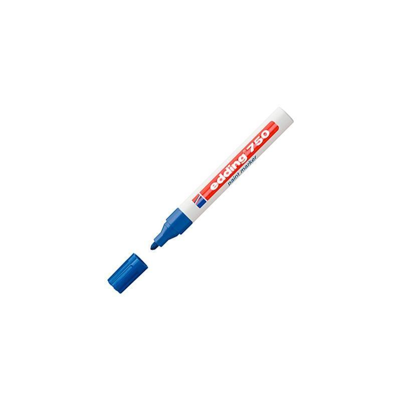 Pack De 10 Unidades Edding Marcador Permanente Tinta Opaca 750 Azul