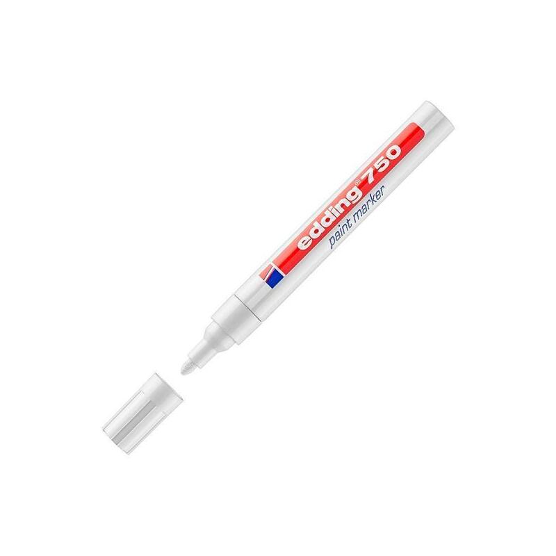 Pack De 10 Unidades Edding Marcador Permanente Tinta Opaca 750 Blanca