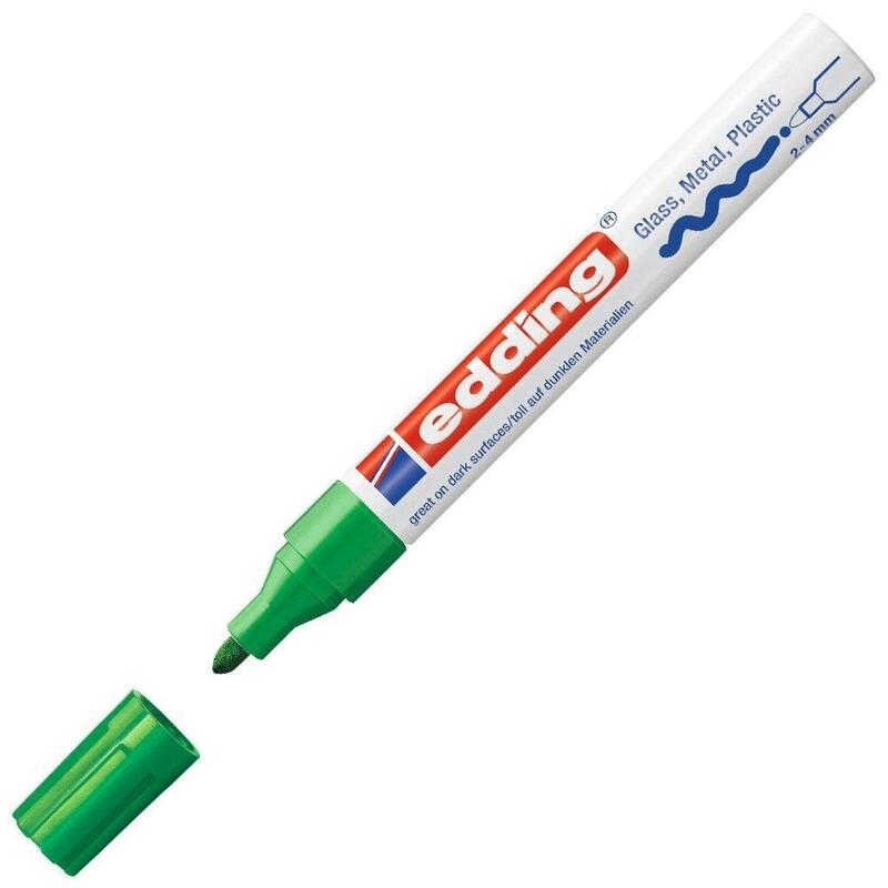 Pack De 10 Unidades Edding Marcador Permanente Tinta Opaca 750 Verde