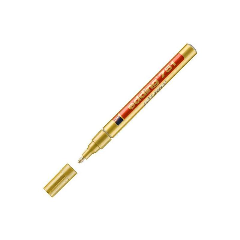 Pack De 10 Unidades Edding Marcador Permanente Tinta Opaca 751 Oro