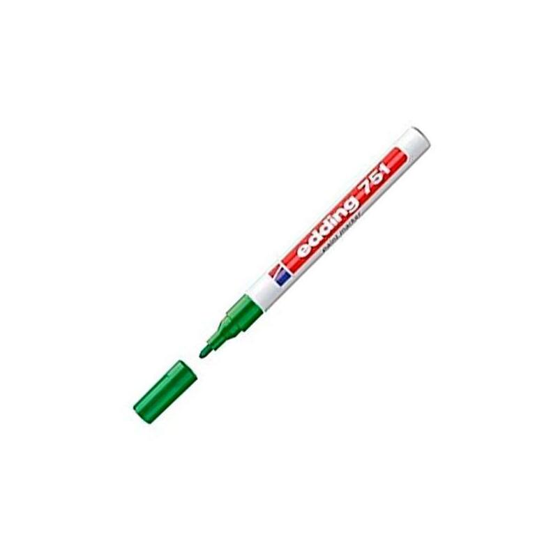 Pack De 10 Unidades Edding Marcador Permanente Tinta Opaca 751 Verde