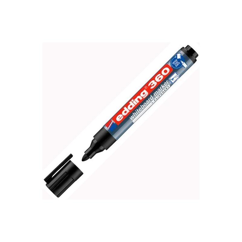 Pack De 10 Unidades Edding Marcador Pizarra Blanca 360 Rellenable Negro