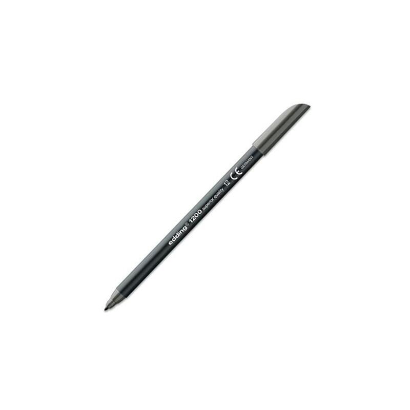 Pack De 10 Unidades Edding Rotulador Punta De Fibra 1200 Gris