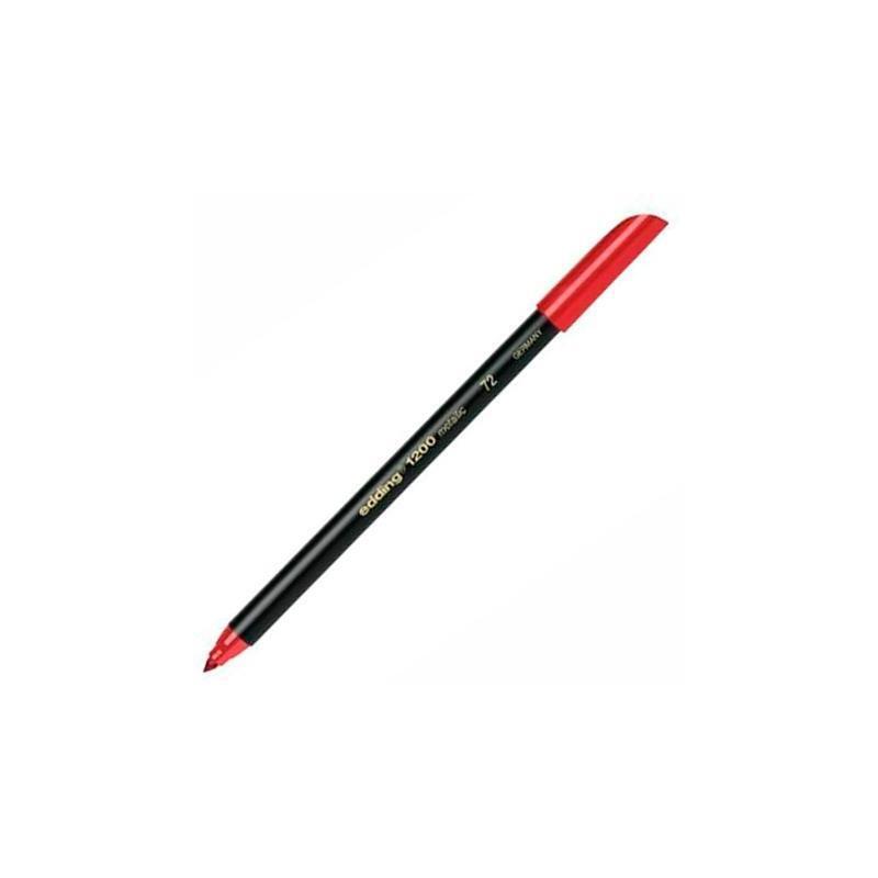 Pack De 10 Unidades Edding Rotulador Punta De Fibra 1200 Rojo Metálico