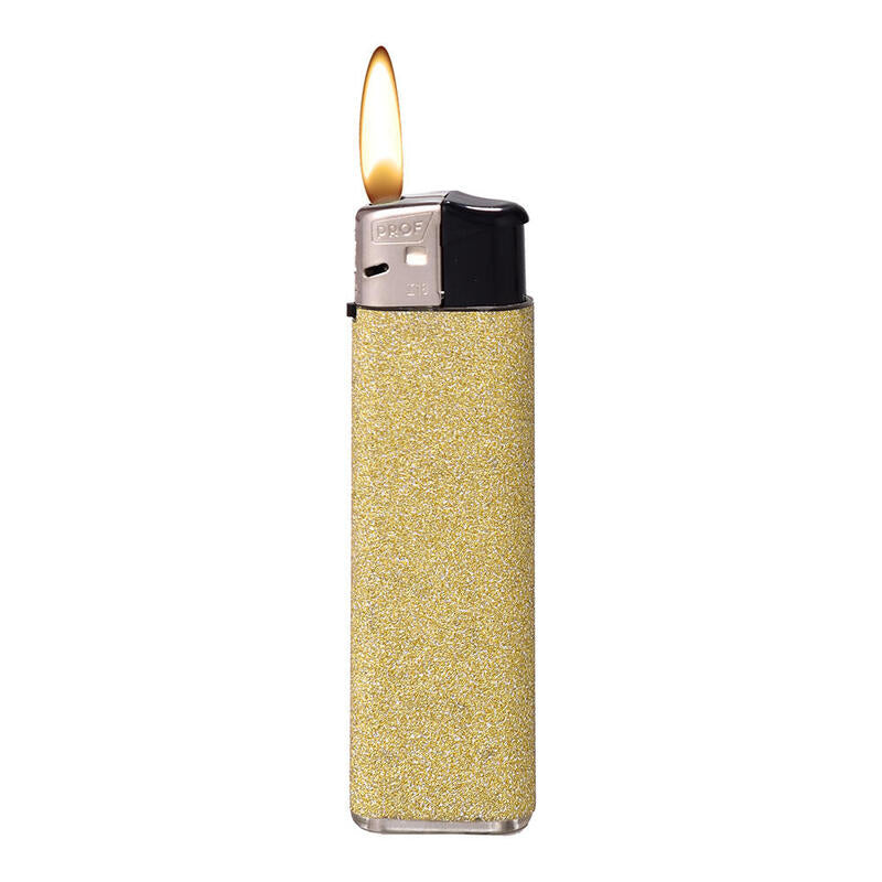 Pack De 10 Unidades - Encendedor Modelo Glitter Recargable Colores Surtidos 8x2,5x1cm Euro/U