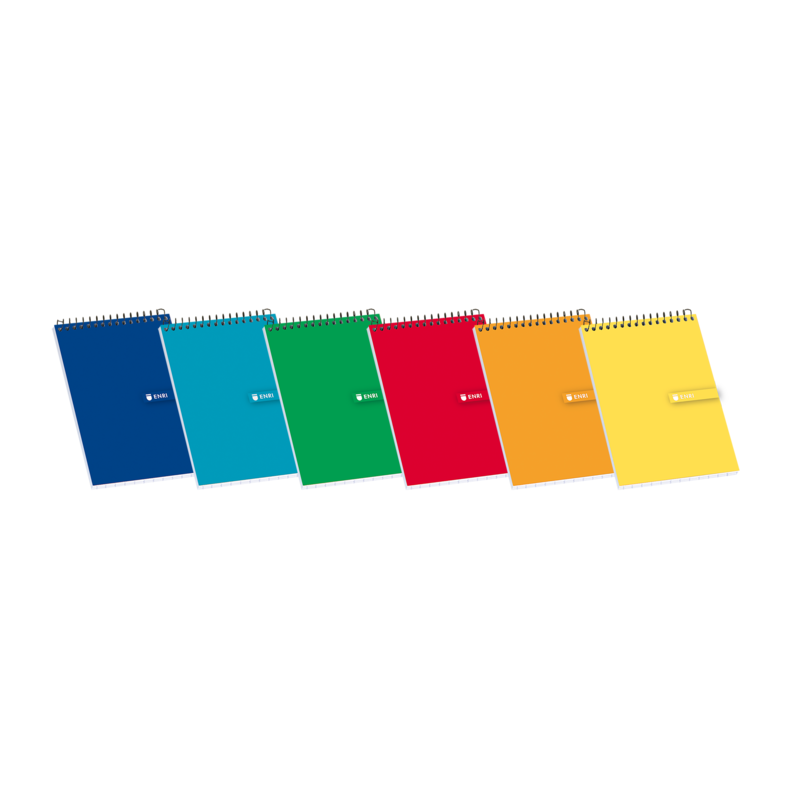 Pack De 10 Unidades Enri Bloc De Notas Espiral Tapa Blanda 16º 4x4 - Hojas Cuadriculadas - Tamaño Compacto - Ideal Para