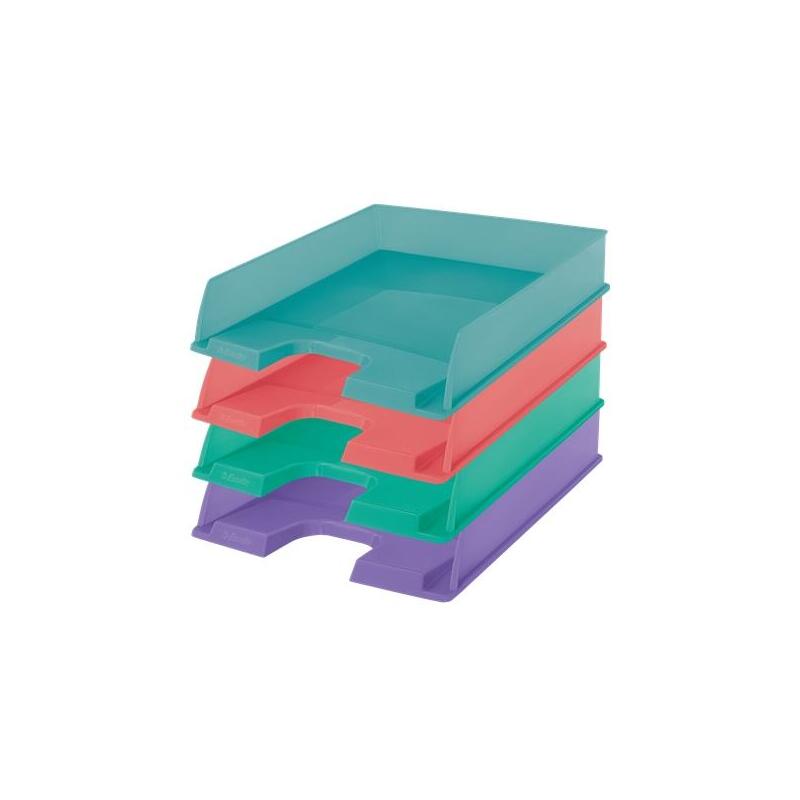 Pack De 10 Unidades Esselte Colour'Breeze Bandejas Portadocumentos - Formato Vertical A4 - Espacio Para Etiqueta Identificativa - Colores Surtidos