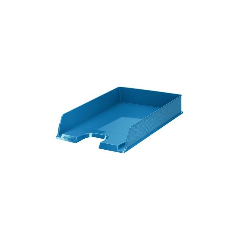 Pack De 10 Unidades Esselte Europost Vivida Bandeja Portadocumentos - Formato Vertical - A4 - Espacio Para Etiqueta Identificativa - Color Azul
