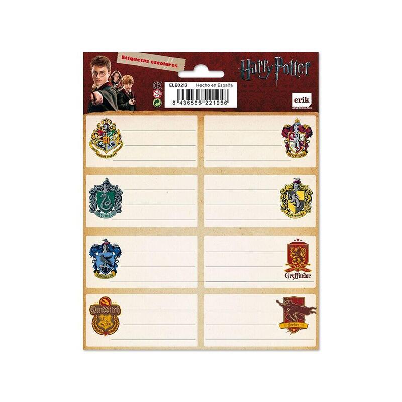 Pack De 10 Unidades - Etiquetas Adhesivas Escudos Harry Potter