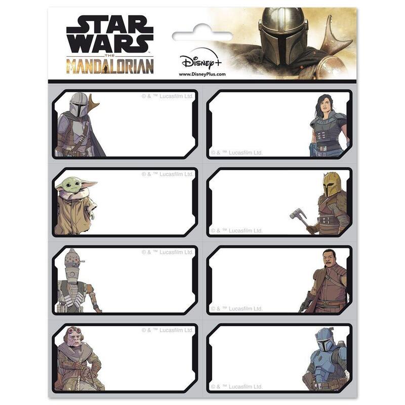 Pack De 10 Unidades - Etiquetas Adhesivas Mandalorian Star Wars
