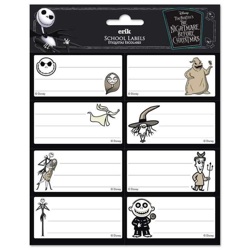 Pack De 10 Unidades - Etiquetas Adhesivas Pesadilla Antes De Navidad Disney