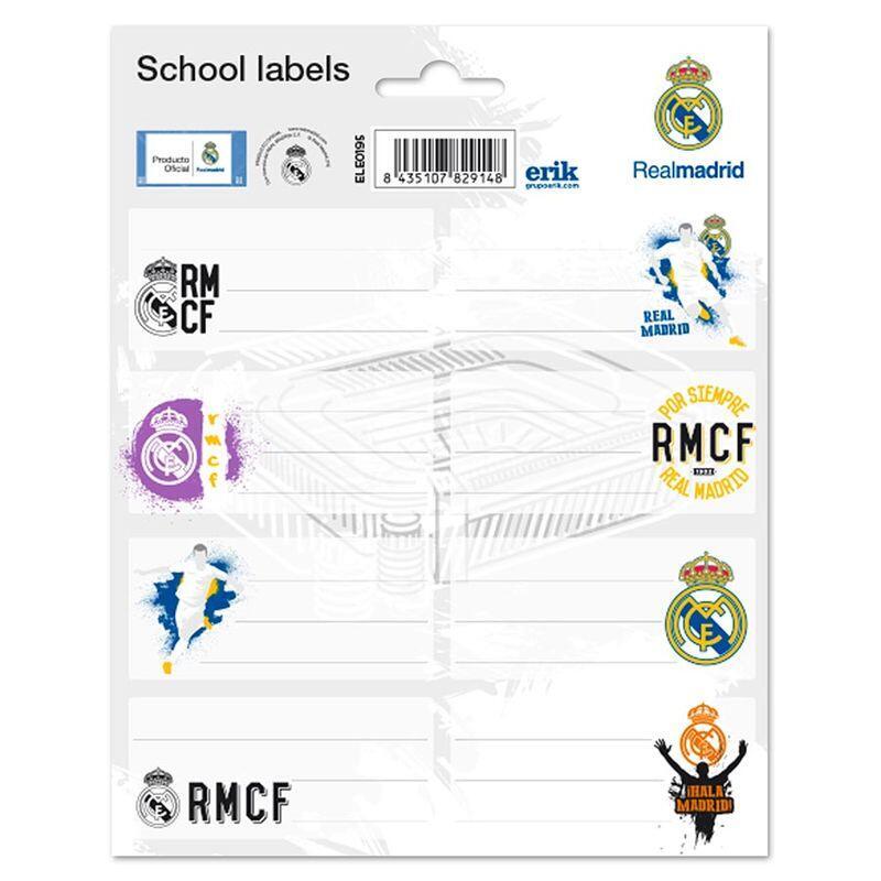 Pack De 10 Unidades - Etiquetas Real Madrid Adhesivas