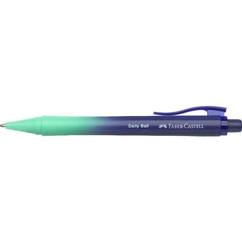 Pack De 10 Unidades Faber-Castell Daily Ball Flow Edition Buzzing Blue Boligrafo Retractil Xb - Atractivo Diseño -