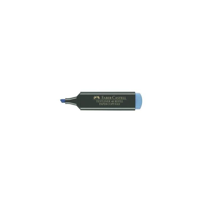 Pack De 10 Unidades Faber-Castell Rotulador Marcador Fluorescente Textliner 48 - Punta Biselada - Trazo Entre 1.2mm Y 5mm - Tinta Con Base De Agua - Color Azul