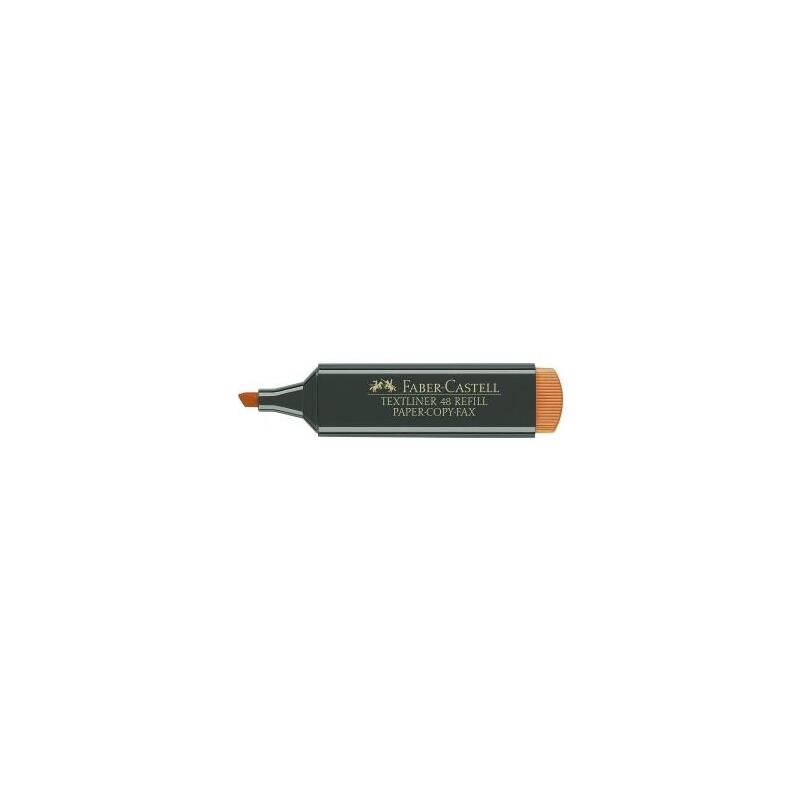 Pack De 10 Unidades Faber-Castell Rotulador Marcador Fluorescente Textliner 48 - Punta Biselada - Trazo Entre 1.2mm Y 5mm - Tinta Con Base De Agua - Color Naranja