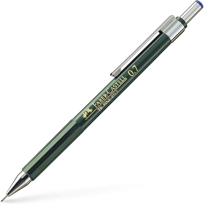 Pack De 10 Unidades Faber-Castell Tk-Fine 9713 Portaminas - Mina Hb - Trazo 0.7mm - Goma De Borra Integrada