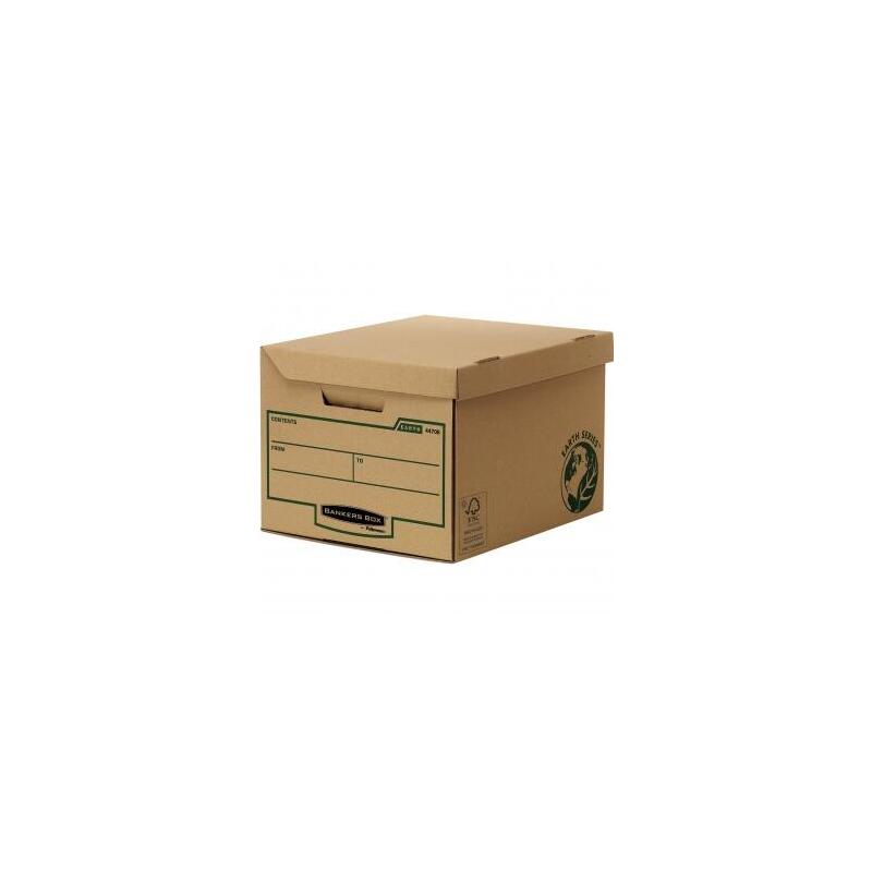 Pack De 10 Unidades Fellowes Bankers Box Earth Series Maxi Contenedor De Archivos Automontable - Tapa Fija - Admite