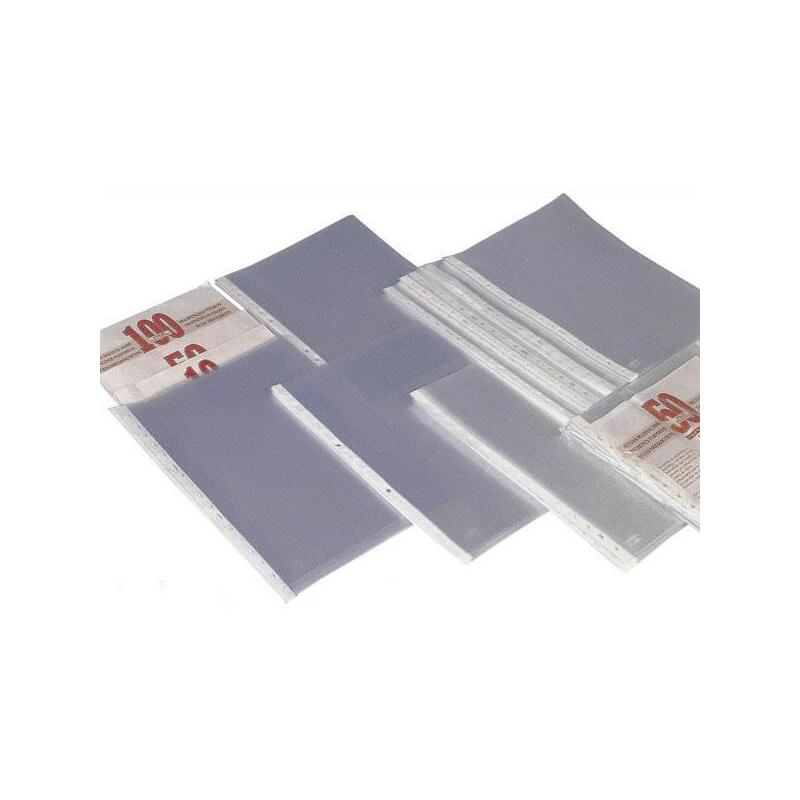 Pack De 10 Unidades Grafoplas Fundas Multitaladro 11 Pp Galga Estándar A4 Transparente Bolsa -10u-