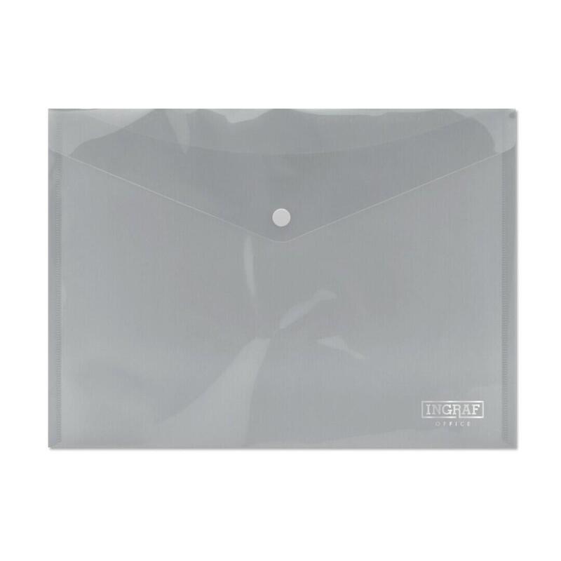 Pack De 10 Unidades Ingraf Sobre Con Cierre De Broche - Polipropileno - Tamaño A4 - Transparente