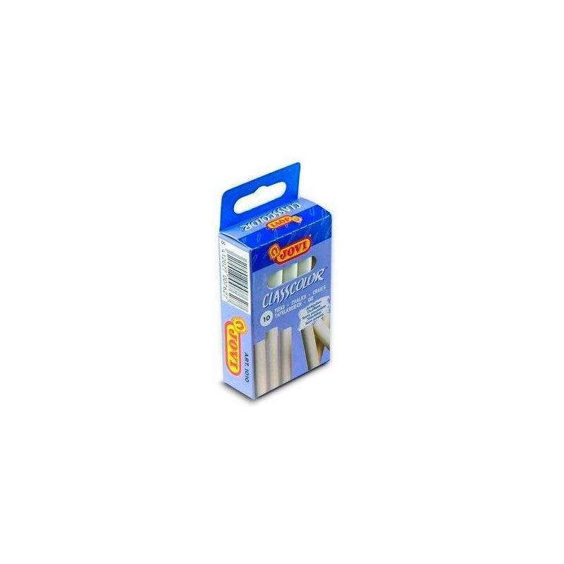 Pack De 10 Unidades Jovi Tizas Classcolor School Antipolvo 80mm Blanco Caja 10 Ud