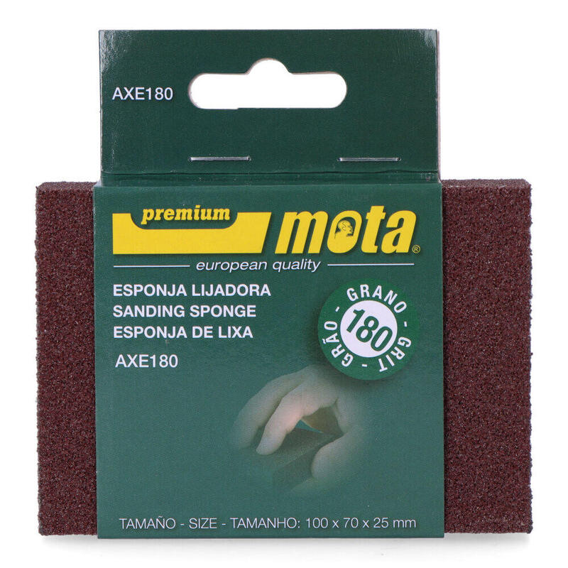 Pack De 10 Unidades - Lija Esponja Oxido De Aluminio Grano 180 Axe180 Mota