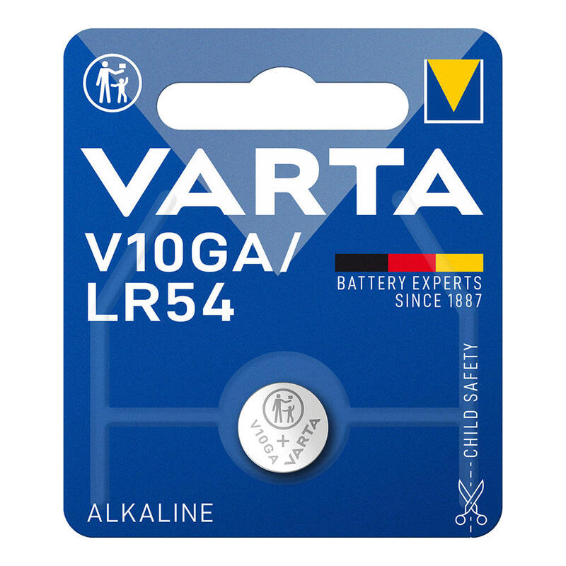 Pack De 10 Unidades - Micro Pila De Botón Alcalina Lr54 - V10ga 1,5 V Ø11,6 X 3,0 Mm Blister