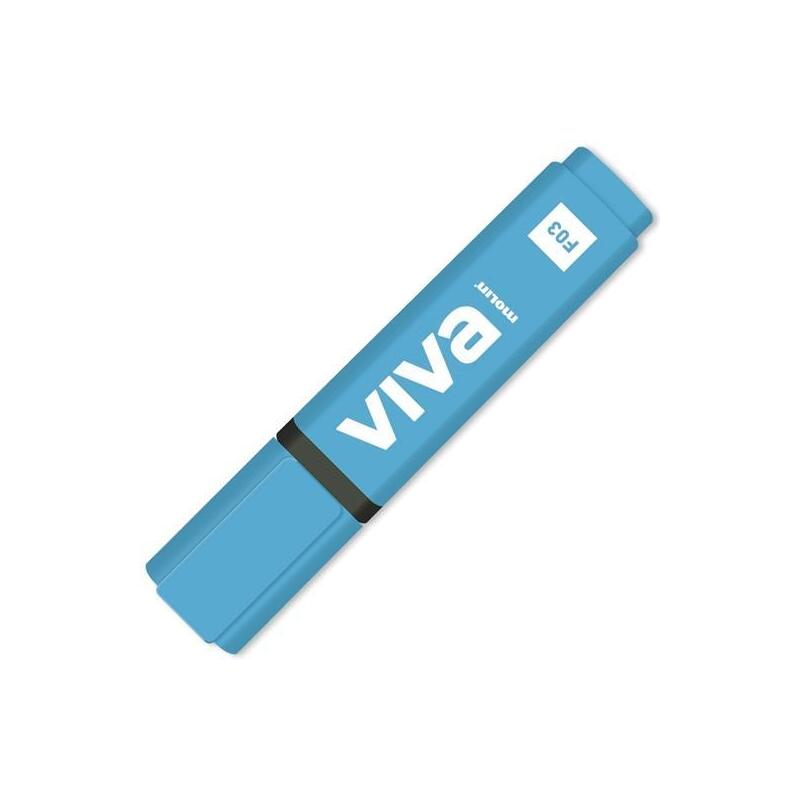 Pack De 10 Unidades Molin Marcador Fluorescente Viva Azul
