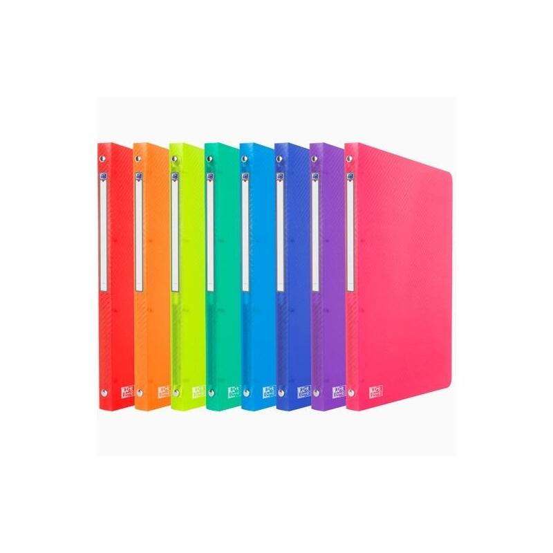 Pack De 10 Unidades Oxford Carpeta De Anillas 4x15 Urban Pp A4 Colores Surtidos Translúcidos