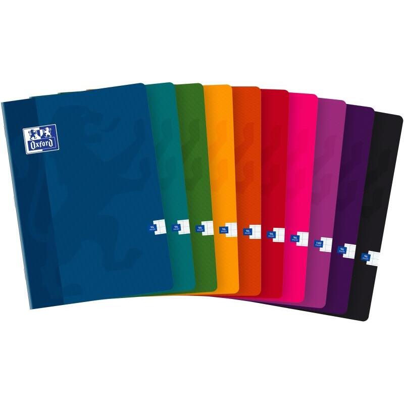Pack De 10 Unidades Oxford Libreta Grapada Tapa Blanda Classic A4 Seyes Con Margen - Papel De Alta Calidad -