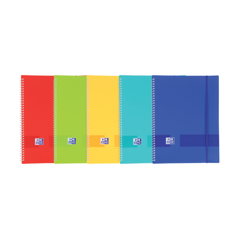 Pack De 10 Unidades Oxford Live & Go A4 Carpeta De Fundas - Tapa De Plastico Opaco - Espiral 40 Fundas - Color Vivos