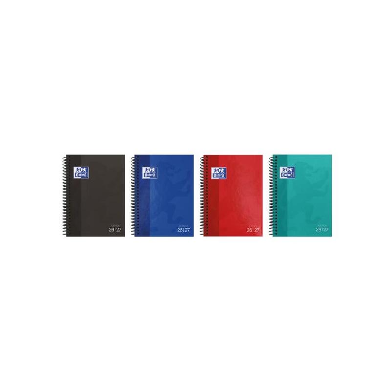 Pack De 10 Unidades Oxford School Agenda Escolar Con Espiral - Castellano - Tapa Extradura - Formato Cuartilla - Semana