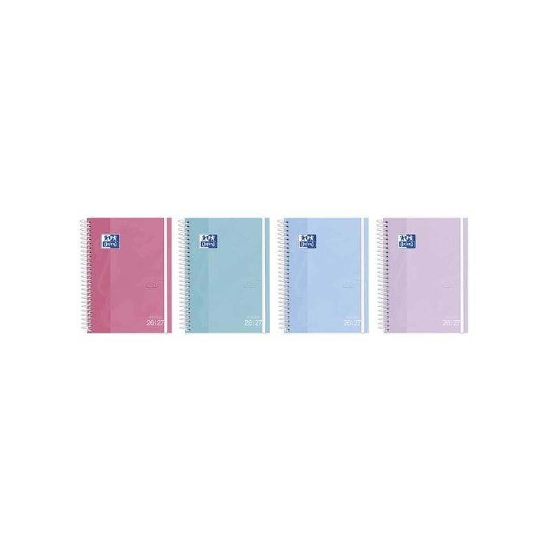 Pack De 10 Unidades Oxford Touch Agenda Escolar Con Espiral - Castellano - Tapa Extradura - Formato Cuartilla - Semana