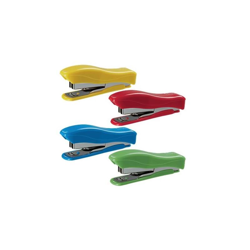 Pack De 10 Unidades Petrus 200 Liliput Grapadora + 1 Caja Grapas 23/6-200 - Hasta 12 Hojas - Grapas 23/6 - Grapado Cerrado Y Clavado - Colores Surtidos