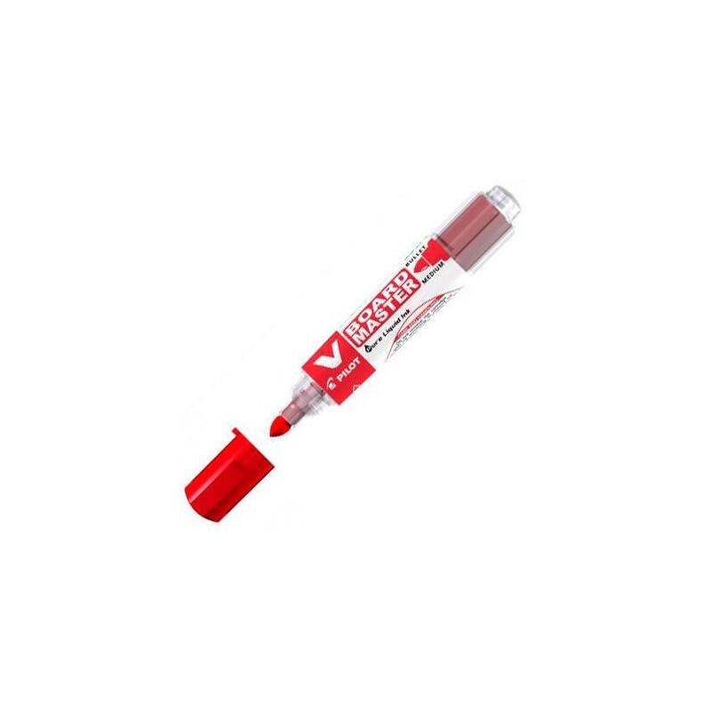 Pack De 10 Unidades Pilot Rotulador Pizarra Blanca V Board Master Recargable Rojo